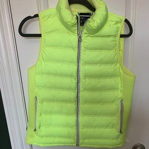 Neon GapFit puffer vest size M
